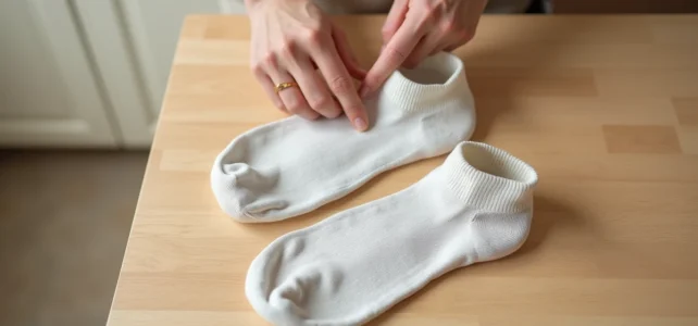 Astuces simples pour identifier la bonne chaussette gauche ou droite facilement Astuces simples pour identifier la bonne chaussette gauche ou droite facilement